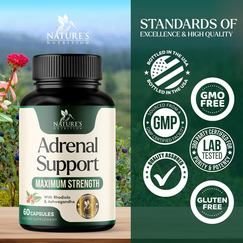 Nature's Nutrition Adrenal Support Supplement - Advanced Cortex