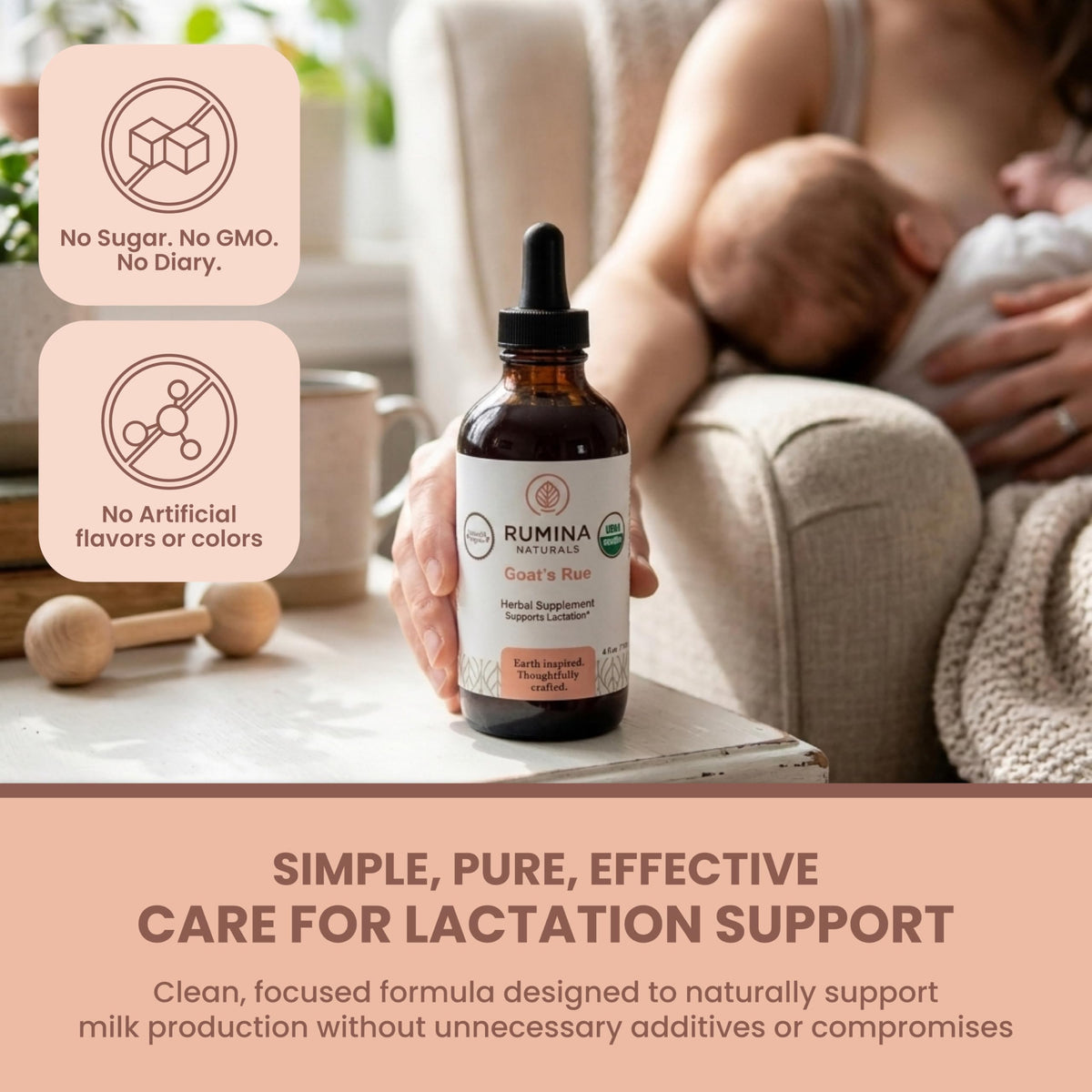 Rumina Naturals Goat's Rue Lactation Supplement Organic - 4 Fl Oz - image 7