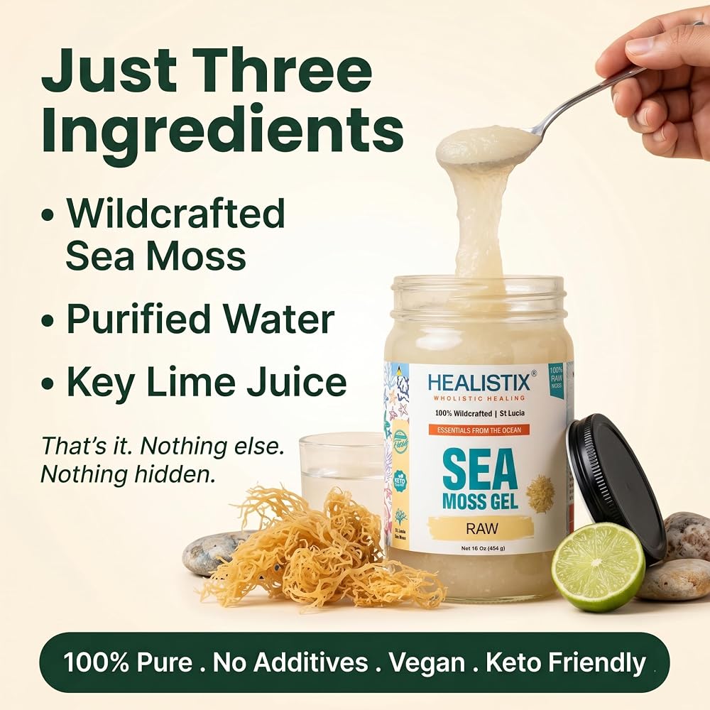 HX HEALISTIX Healistix Raw Sea Moss Gel - 16 Oz - image 3