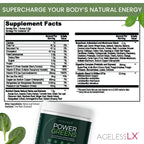 AgelessLX Power Greens Superfood Powder for Energy & Immunity - 30 Servings - image 2