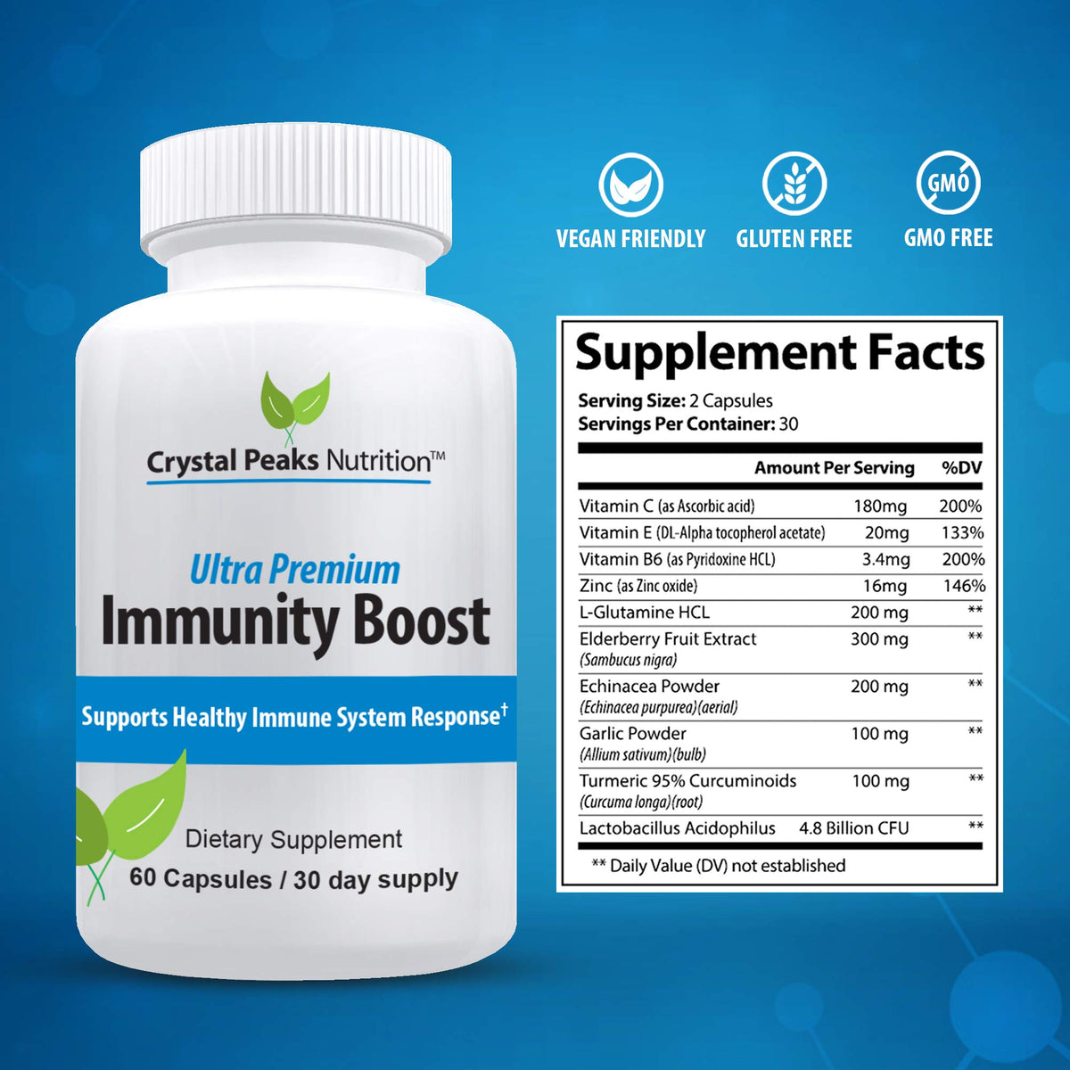 Crystal Peaks Nutrition Immune Support Capsules with Elderberry - image 2