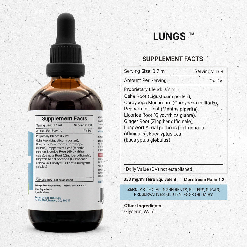 Secrets of the Tribe Lungs Alcohol-Free Extract