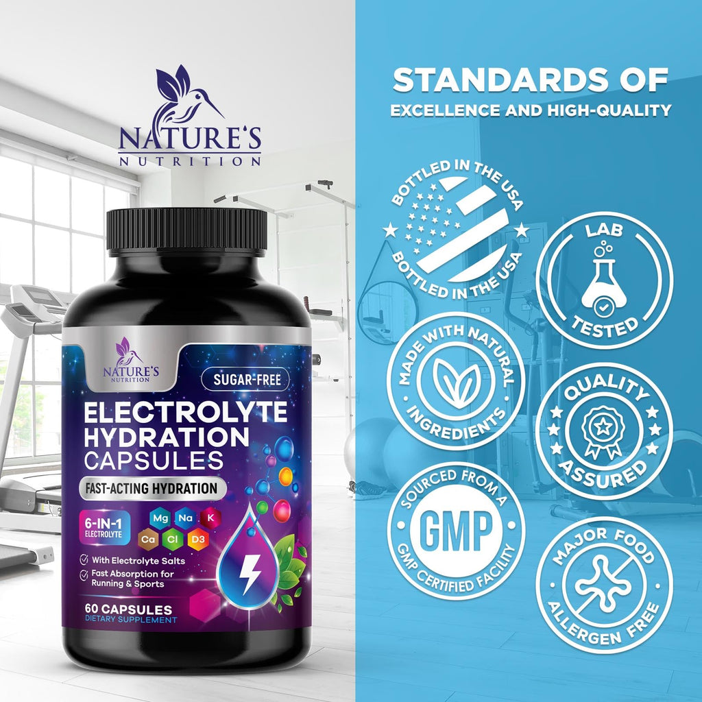 Nature's Nutrition Electrolyte Salt Capsules - Keto Friendly
