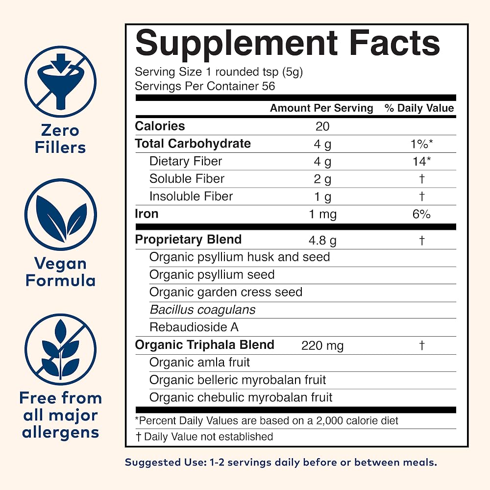 ORGANIC INDIA Psyllium Husk Pre & Probiotic Fiber - image 6