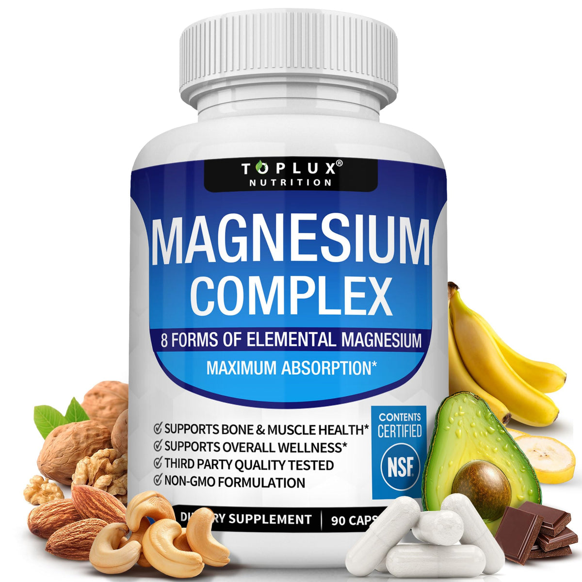 Toplux Magnesium Complex 8 Forms - 90 Capsules