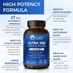 Vitamin World Ultra 360 Multivitamin for Men Over 50 - 180 Caplets - image 3