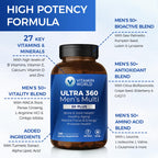 Vitamin World Ultra 360 Multivitamin for Men Over 50 - 180 Caplets - image 3
