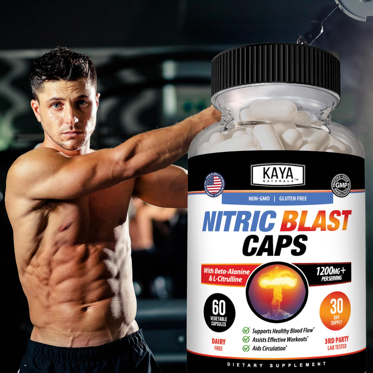 Kaya Naturals - Nitric Blast Potent All-Natural Herbal Supplement