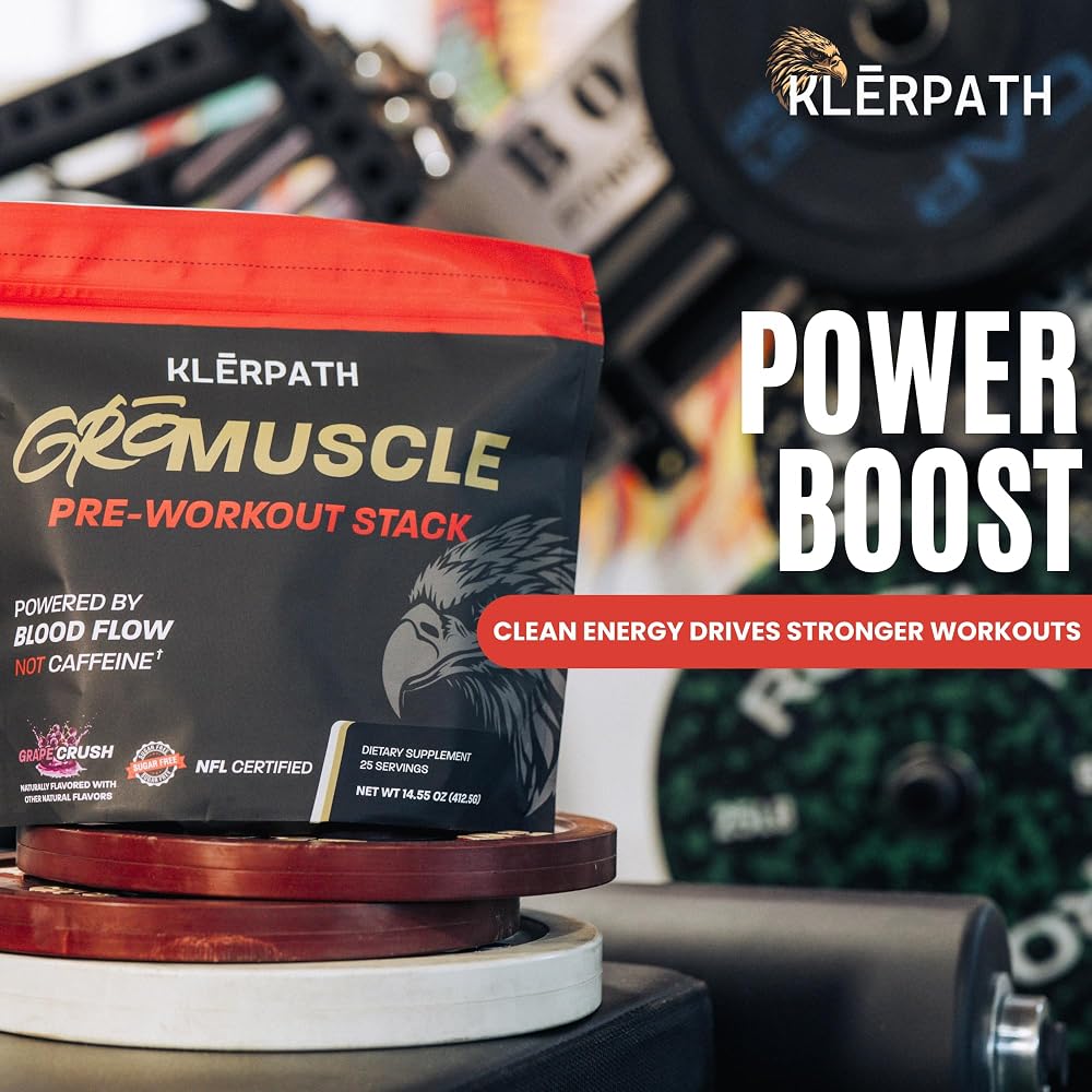 Klerpath GroMuscle Pre Workout Powder - 25 Stick Packs - image 5