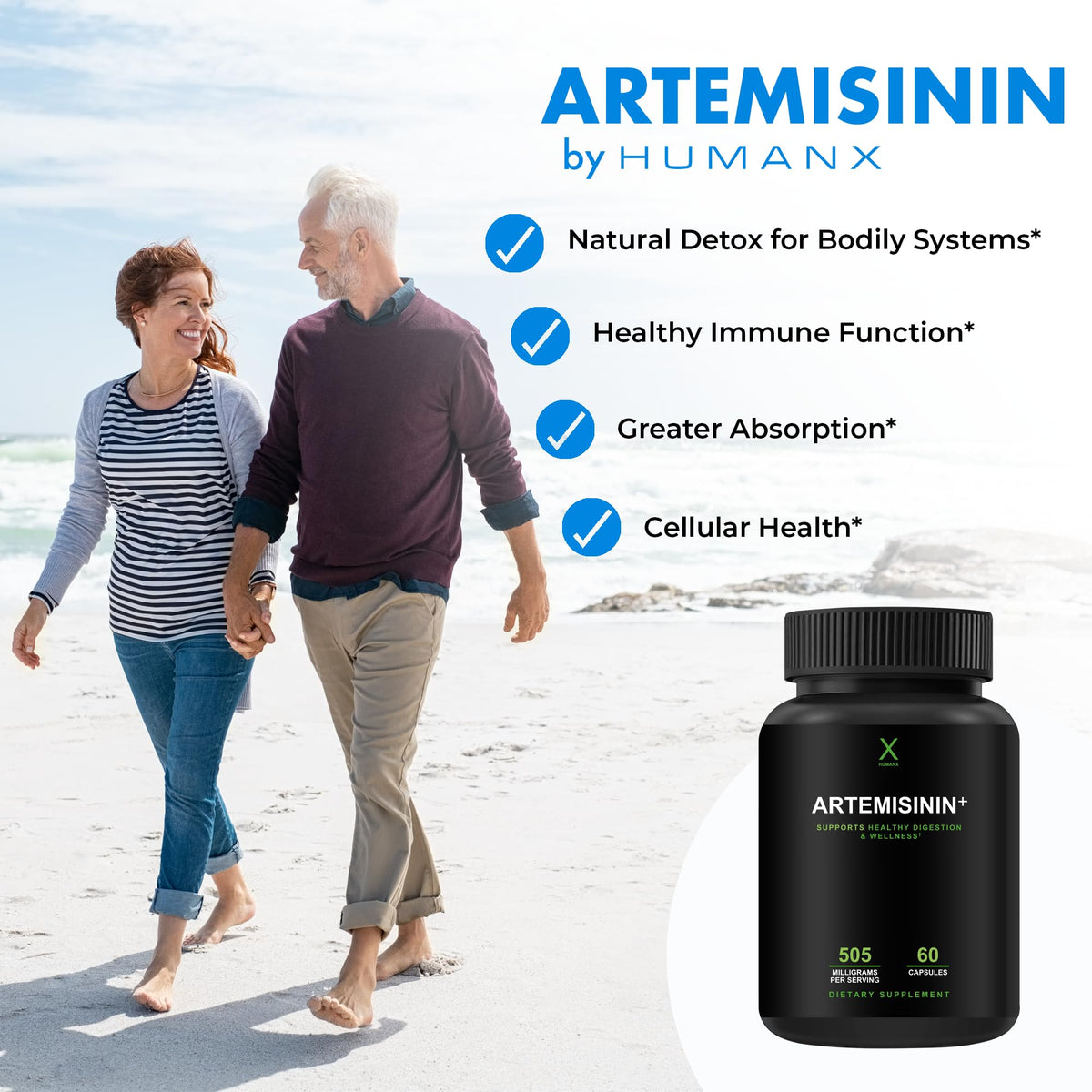 HUMANX Artemisinin 505mg with BioPerine - 60 Capsules - image 3