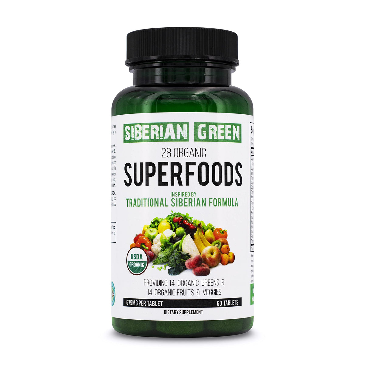 Siberian Green 28 Organic Superfoods Supplement - 60 Tablets - image 2