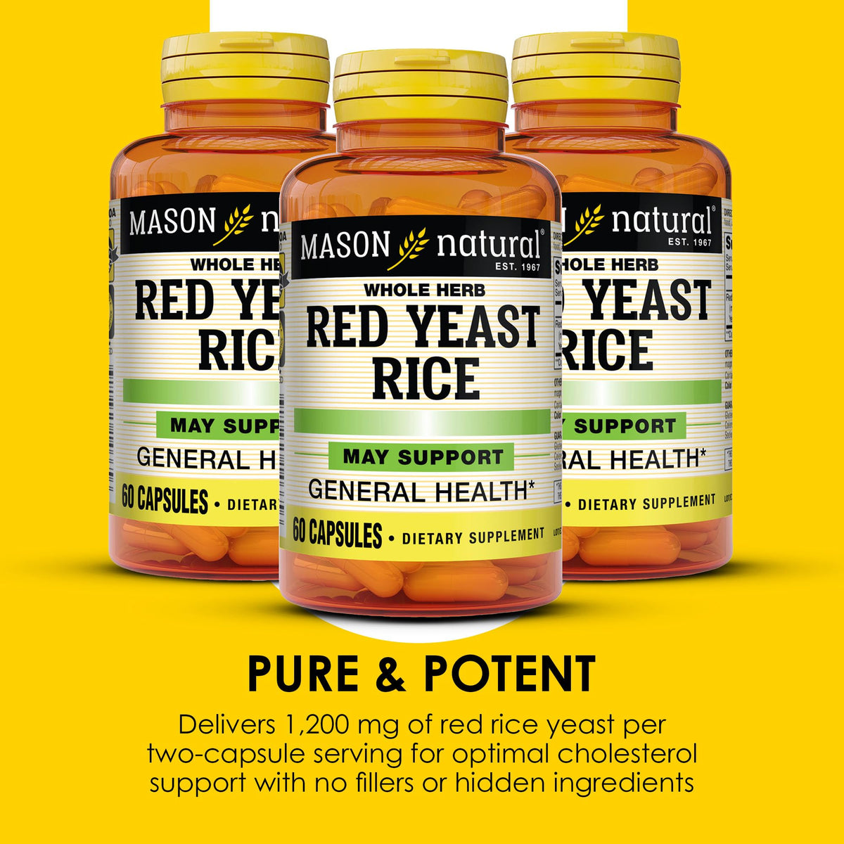 MASON NATURAL Red Yeast Rice Heart Health - 180 Capsules - image 5