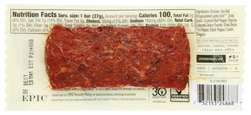 Epic Provisions Chicken Sriracha Bar - 1.3 oz - image 2