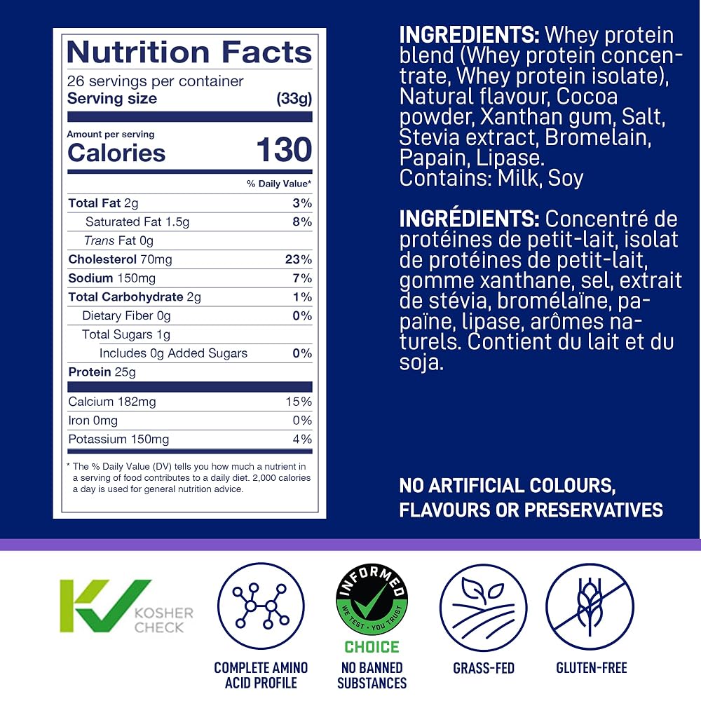 LeanFit WHEY Protein Cookies & Cream Powder - 26 Servings - image 4