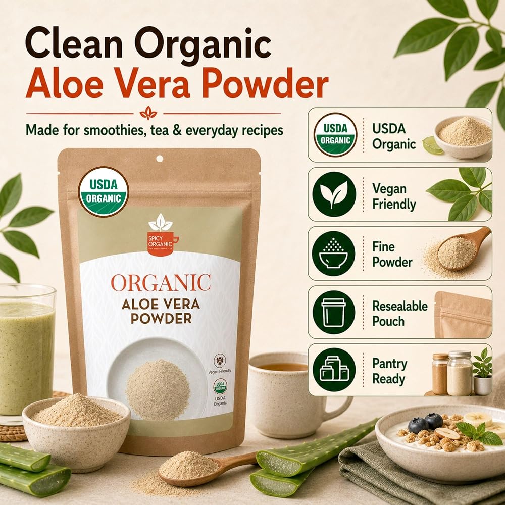 SPICY ORGANIC Organic Aloe Vera Powder - image 9