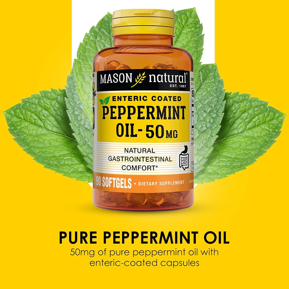 MASON NATURAL Peppermint Oil 50 mg Enteric Coated Softgels - 270 Count - image 4