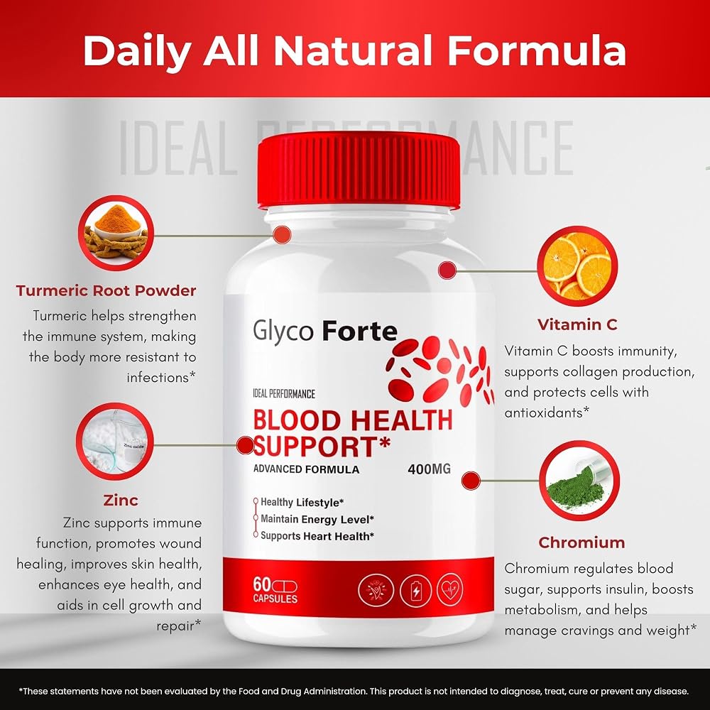 IDEAL PERFORMANCE Glyco Forte Blood Support Formula - 120 Capsules - image 7