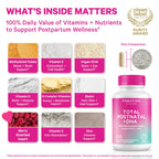 Pink Stork Total Postnatal + DHA with Iron - 60 Capsules - image 2