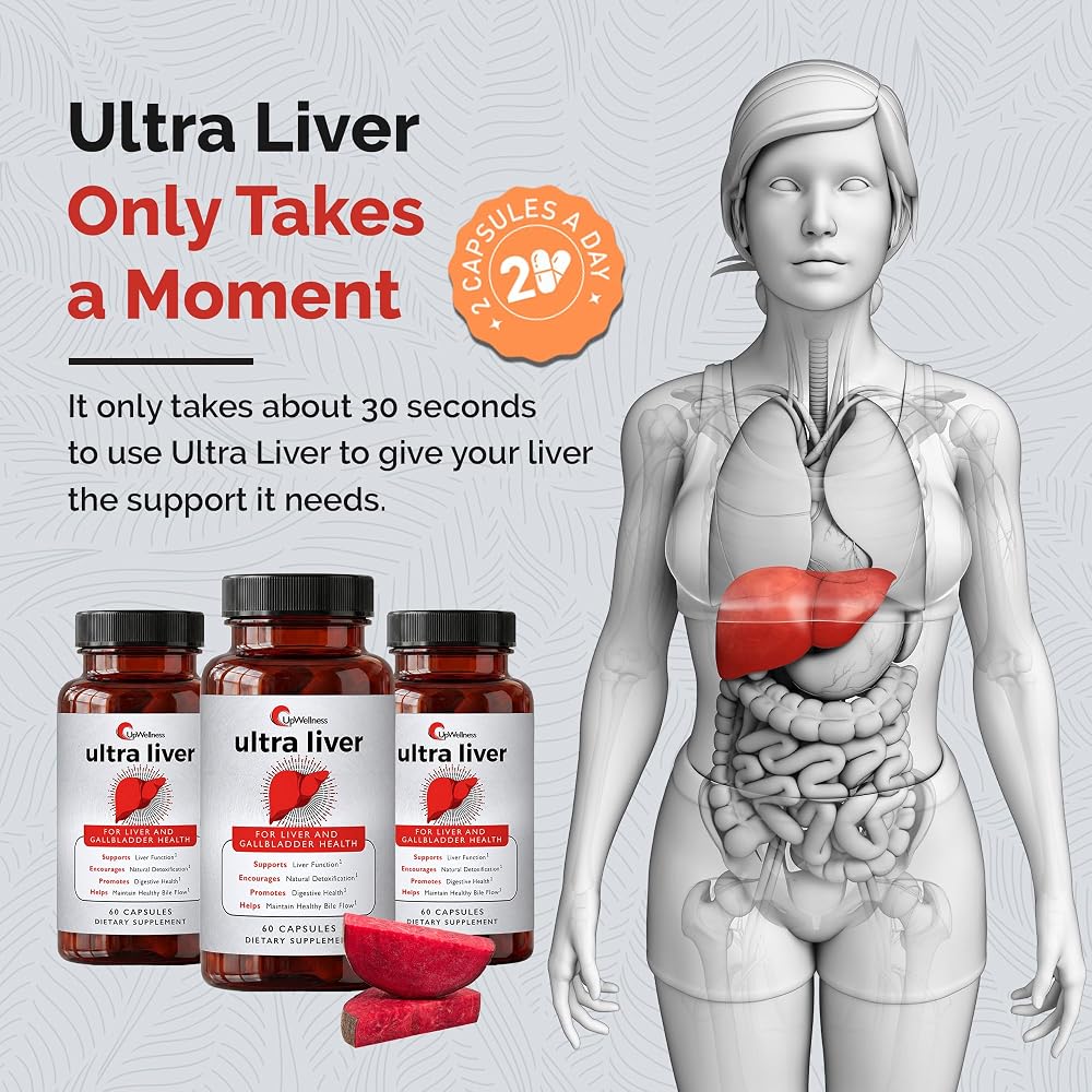 UpWellness Ultra Liver Supplement for Liver Support and Gallbladder