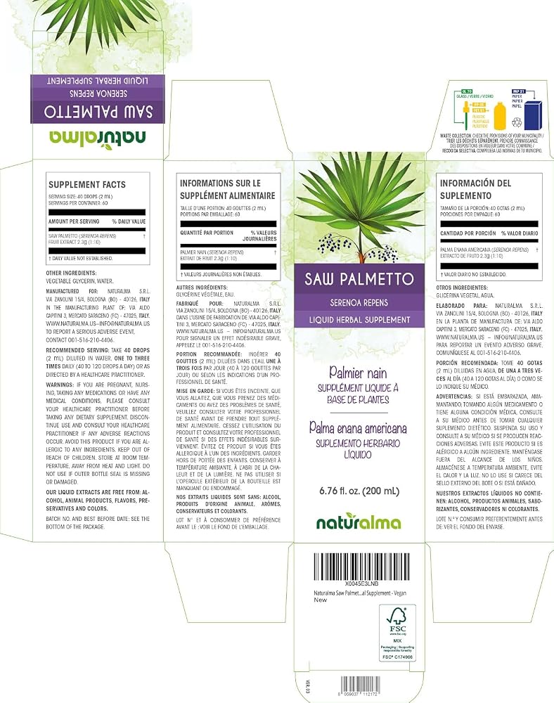 Naturalma Saw Palmetto Fruit Liquid Extract - 6.76 fl oz - image 2
