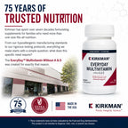 Kirkman Everyday Multivitamin Without Vitamins A & D - 180 Capsules - image 5