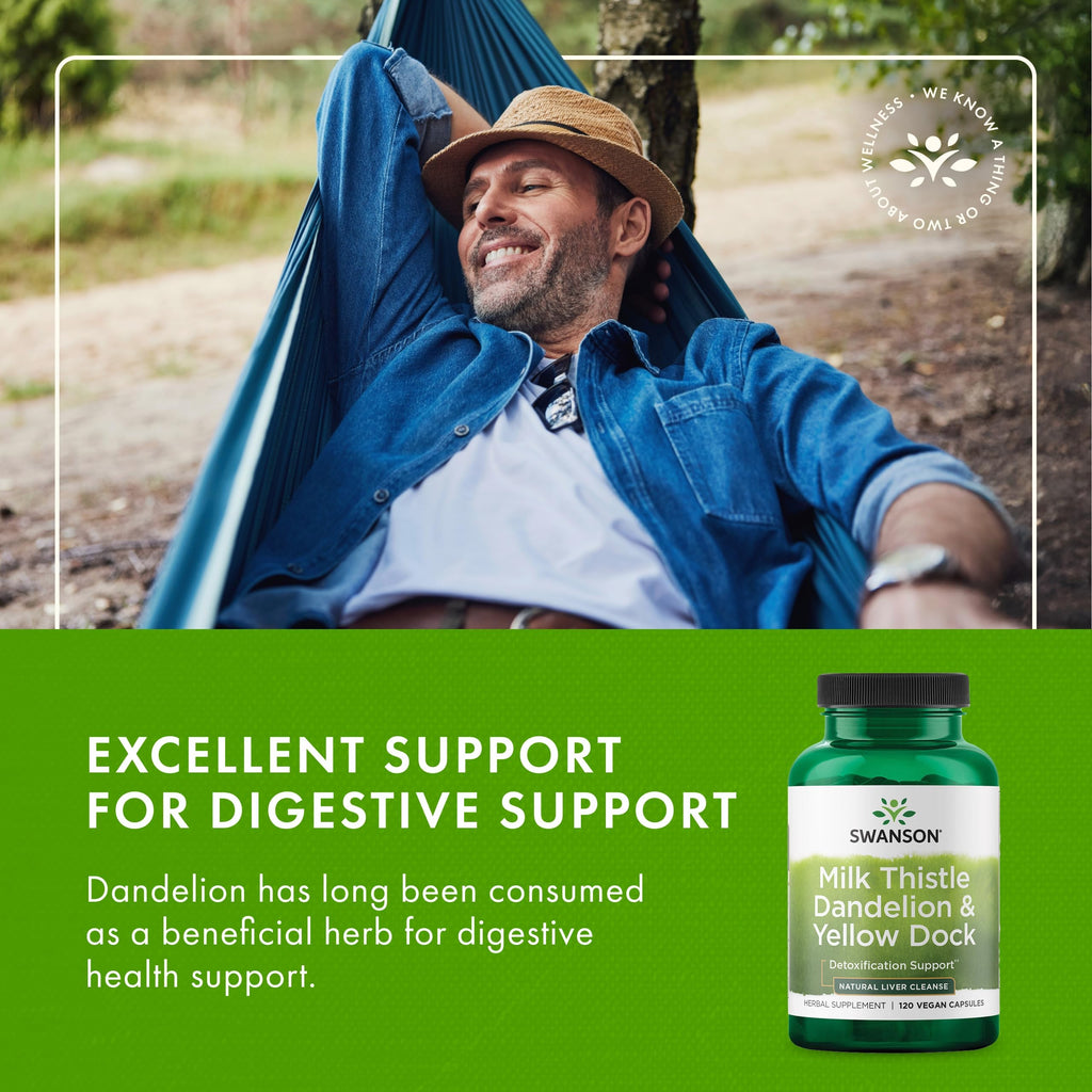 Swanson Milk Thistle, Dandelion and Yellow Dock - 240 Capsules - image 6