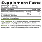 Bronson Capsule Cinnamon High Potency Chromium Soy , Gluten Free