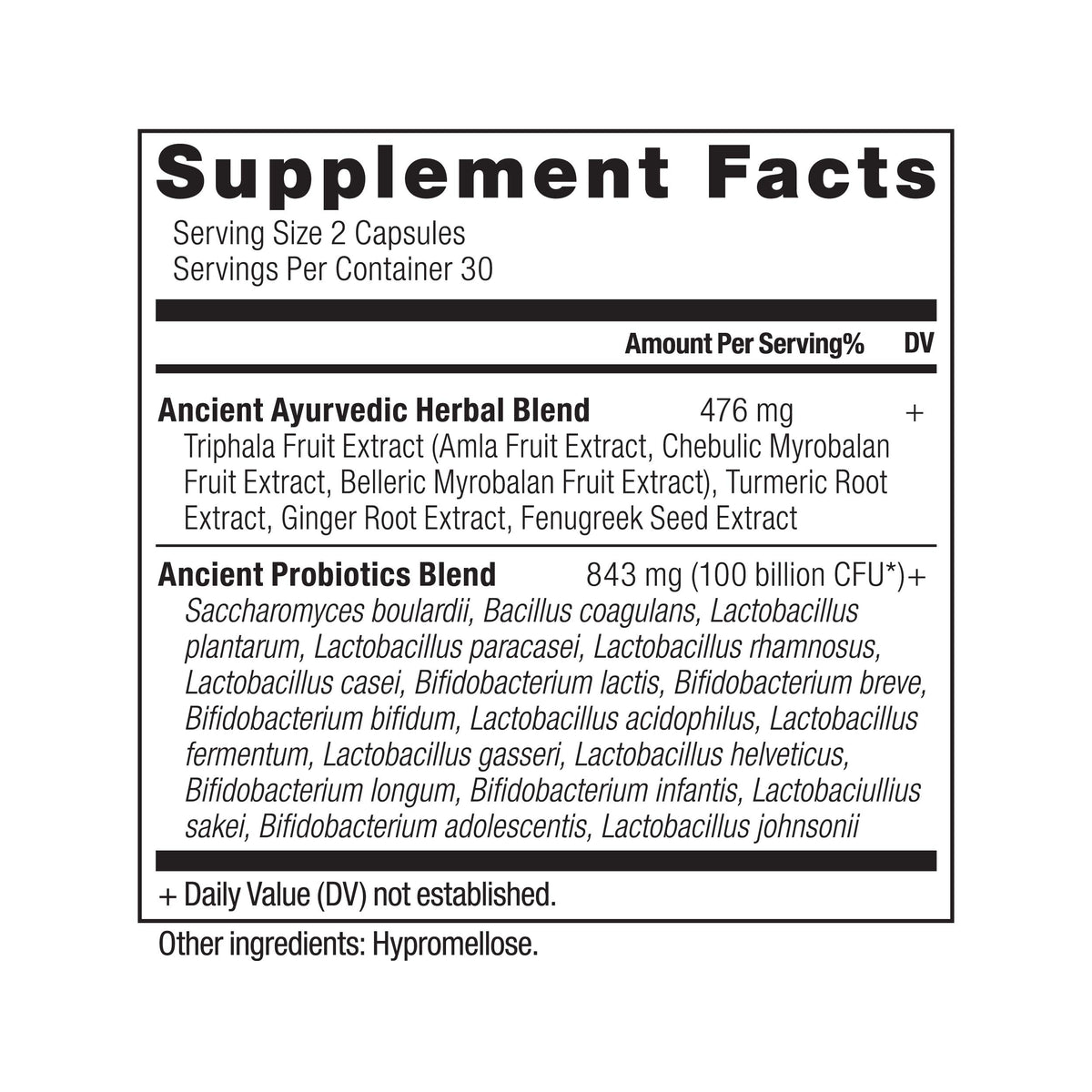 Ancient Nutrition Probiotics Ultimate 100 Billion CFU - 60 Capsules - image 2