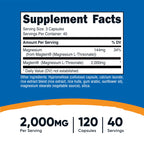 Nutricost Magnesium L-Threonate Magtein 2000mg - 120 Capsules - image 2