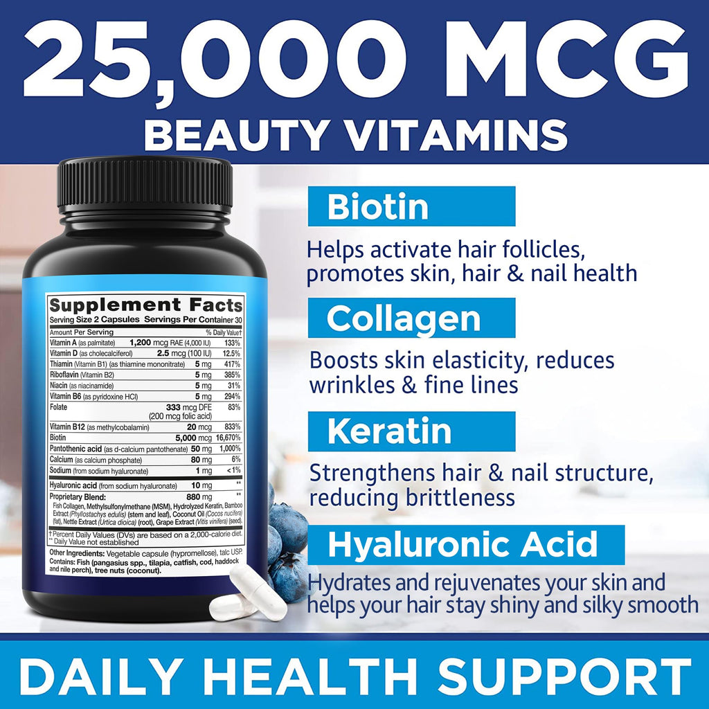 MOREX VITAMINS Biotin Collagen Keratin Supplement