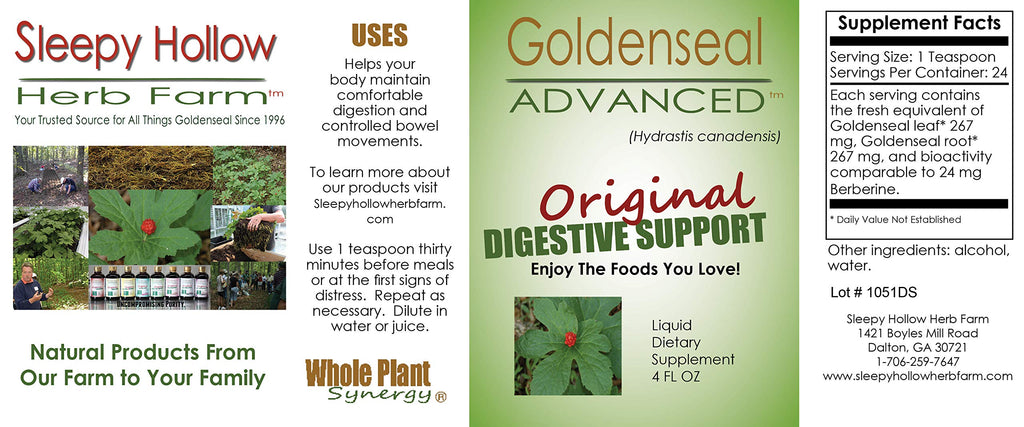 Sleepy Hollow Herb Farm Goldenseal Digestive Support 4 oz.