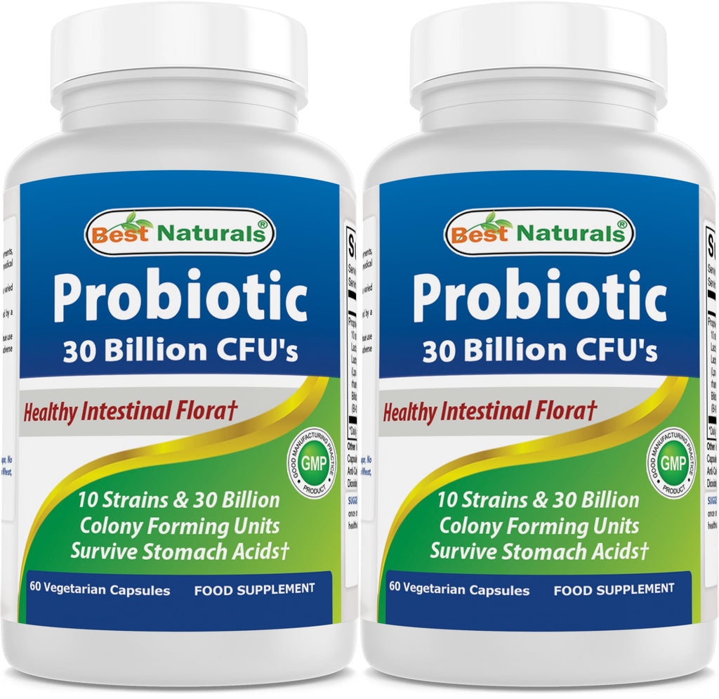 Best Naturals Probiotic 10 Strains & 30 Billion CFU Intestinal Flora