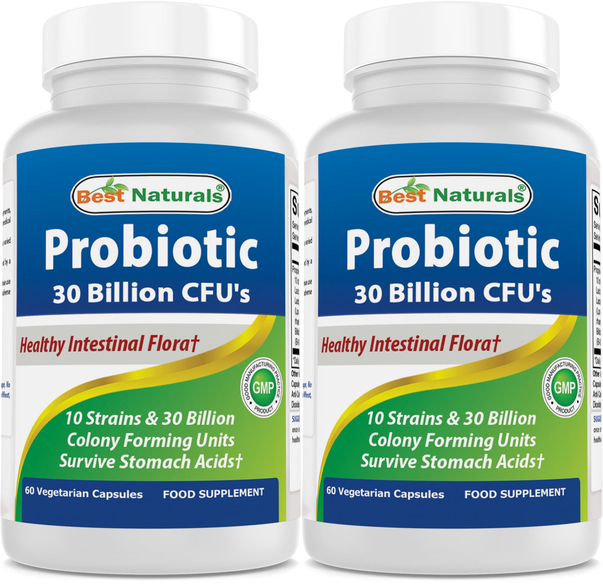 Best Naturals Probiotic 10 Strains & 30 Billion CFU Intestinal Flora