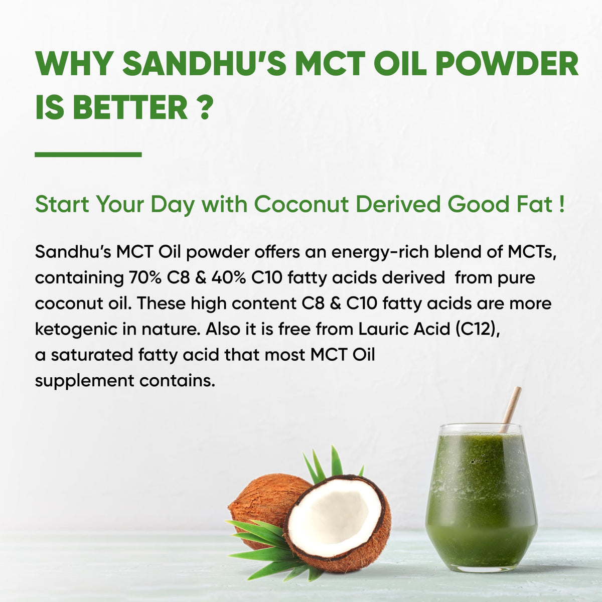 Sandhu's MCT Oil Powder with Prebiotic Fiber - 35 Servings - image 4
