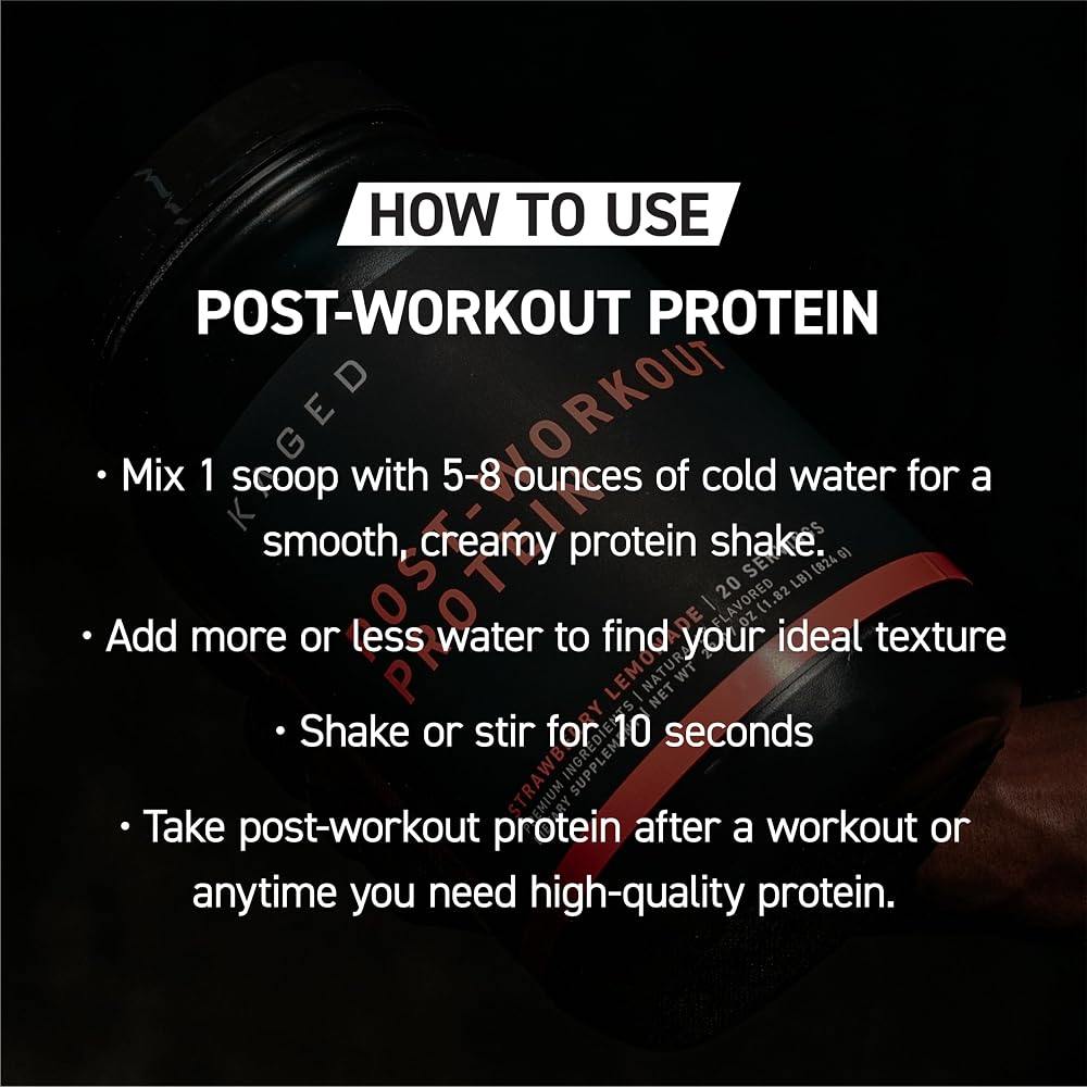 Kaged Post Workout Protein Powder Strawberry Lemonade - 20 Servings - image 7