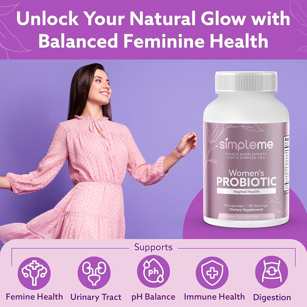 SIMPLEME Women's Probiotics with Cranberry - 60 Capsules - image 2