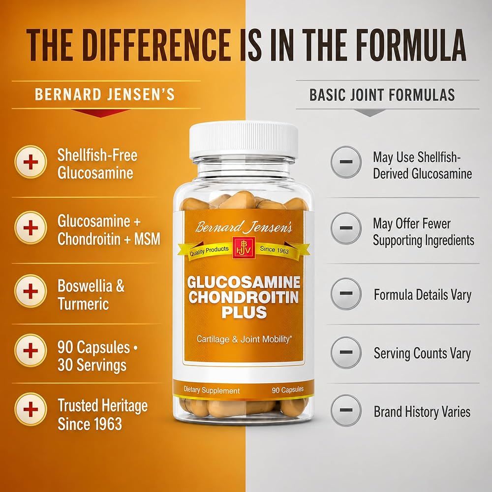 Bernard Jensen's Glucosamine Chondroitin MSM - 90 Capsules - image 6