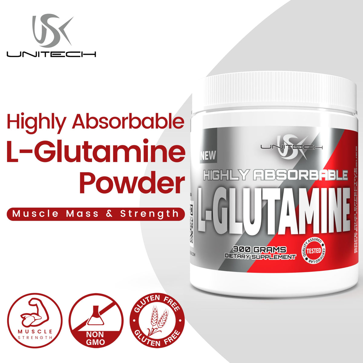 USK L-Glutamine Powder 5G for Muscle Recovery - 10.58 oz - image 2