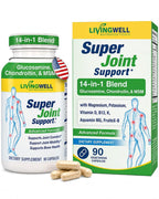 SUPER JOINT SUPPORT Glucosamine Chondroitin MSM D3 K2 - 90 Capsules