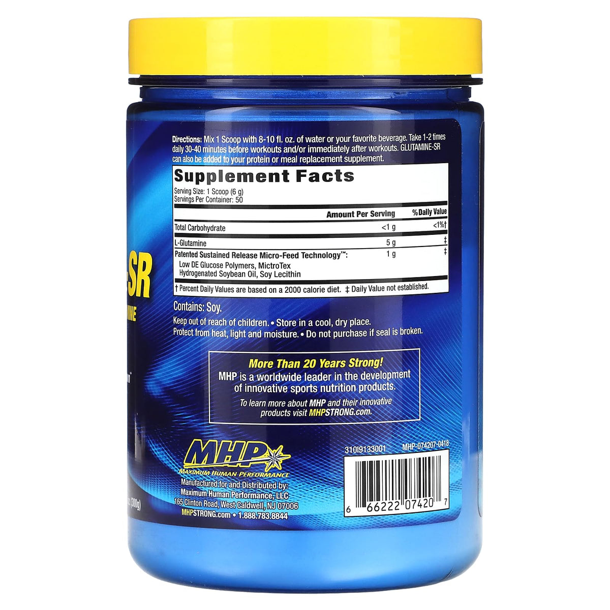 Maximum Human Performance Glutamine-SR, Unflavored
