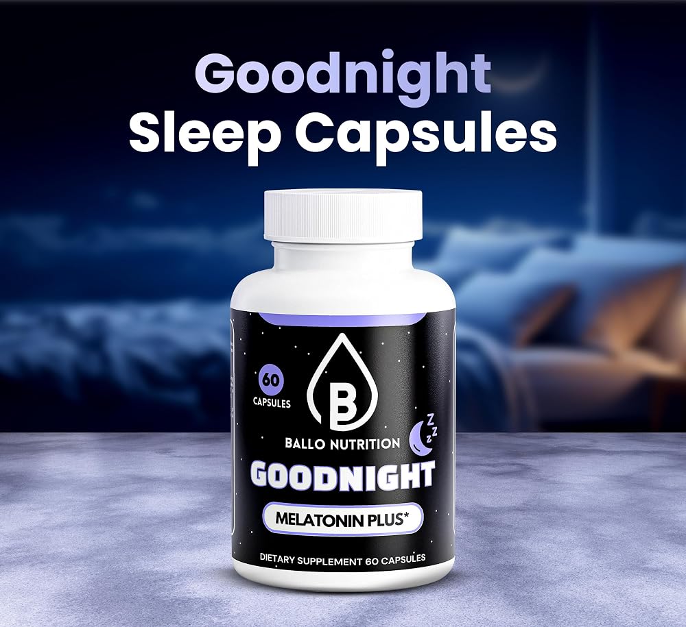 Ballo Nutrition Goodnight Sleep Capsules for Sleep Support - 60 Capsules - image 7
