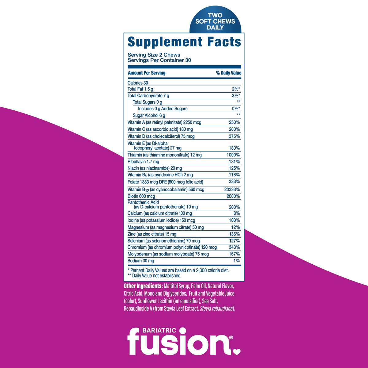 Bariatric Fusion Fruit Flavored Bariatric Multivitamin Soft Chews