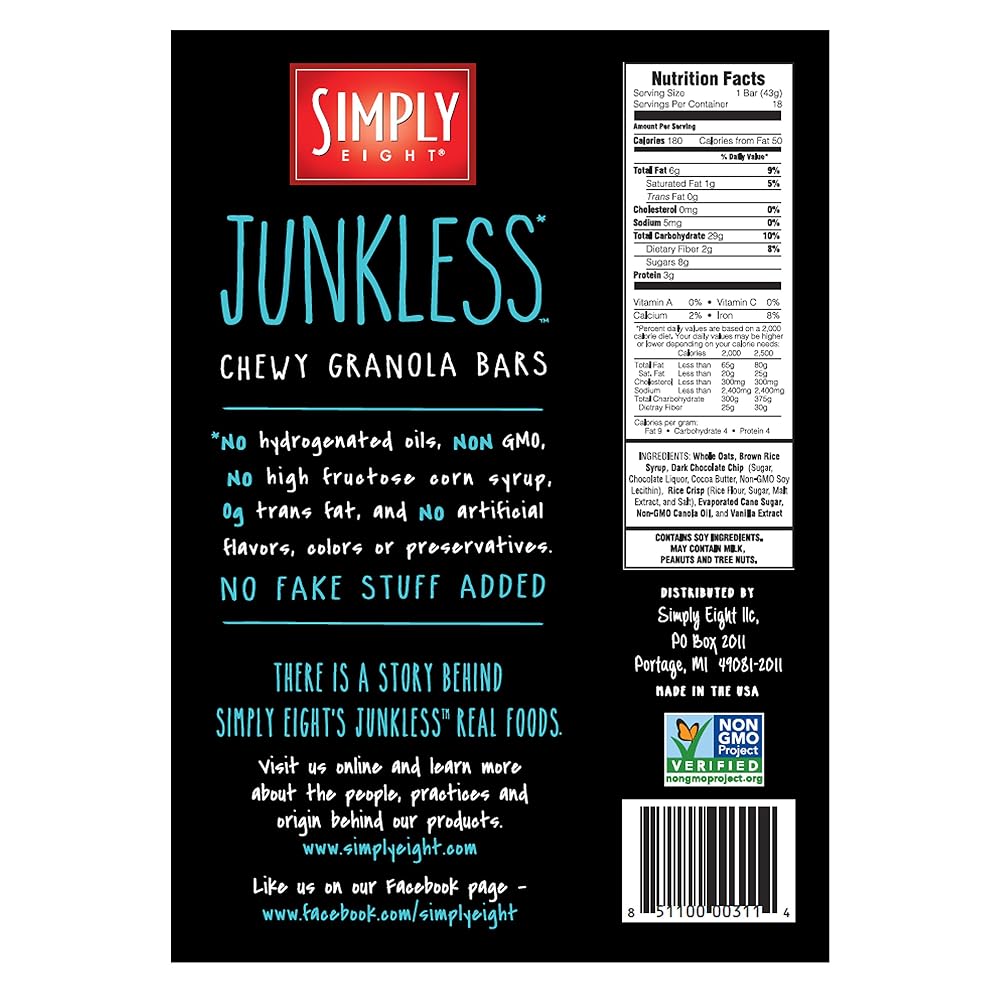 Simply Eight Junkless Chewy Granola Bars - image 4
