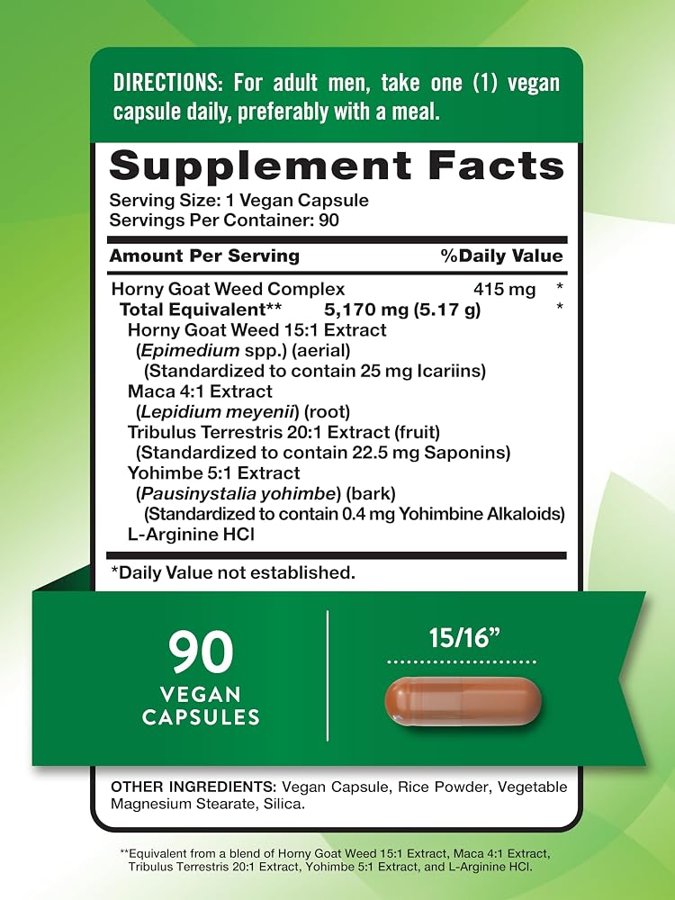 Nature's Truth Horny Goat Weed Complex with Maca Root - 90 Capsules - image 2