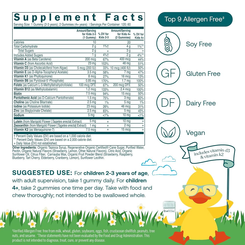 True Grace True Littles Daily Kids Multivitamin - Pectin-Based