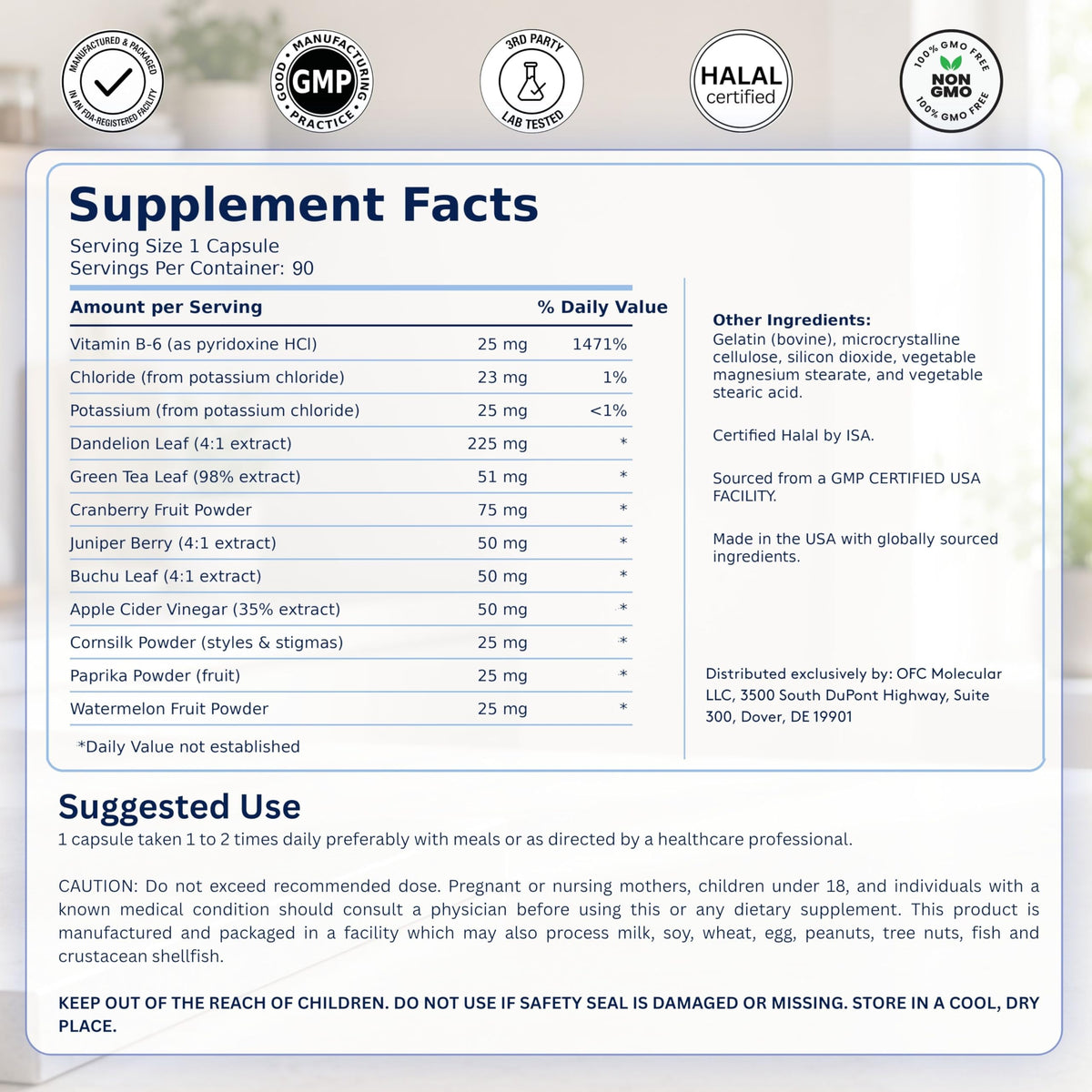 Youth & Tonic Natural Water Pills for Water Retention - 90 Capsules - image 9