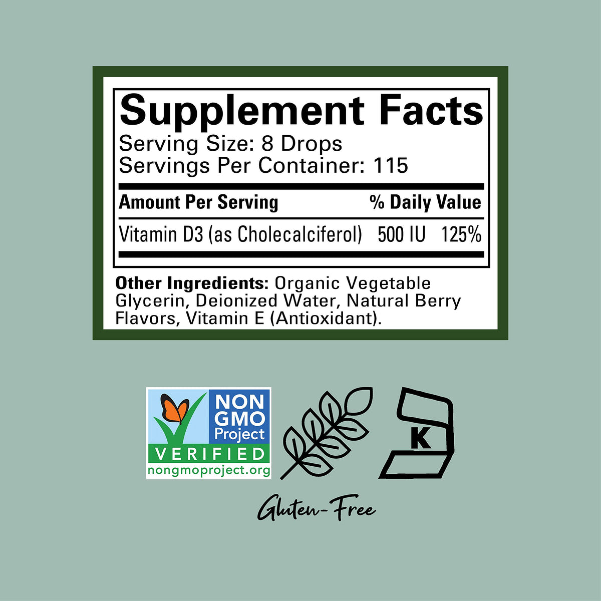 ChildLife Essentials Baby Vitamin D3 Drops Immune Support - 1 Fl Oz (Pack of 3) - image 2