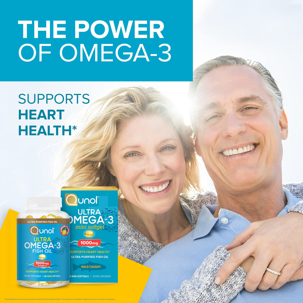 Qunol Ultra Omega-3 Fish Oil Mini Softgels 1000mg - 180 Count - image 2