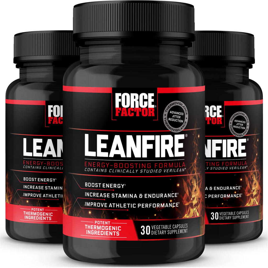 Force Factor LeanFire Pre Workout Energy Pills with Green Tea Extract and Caffeine