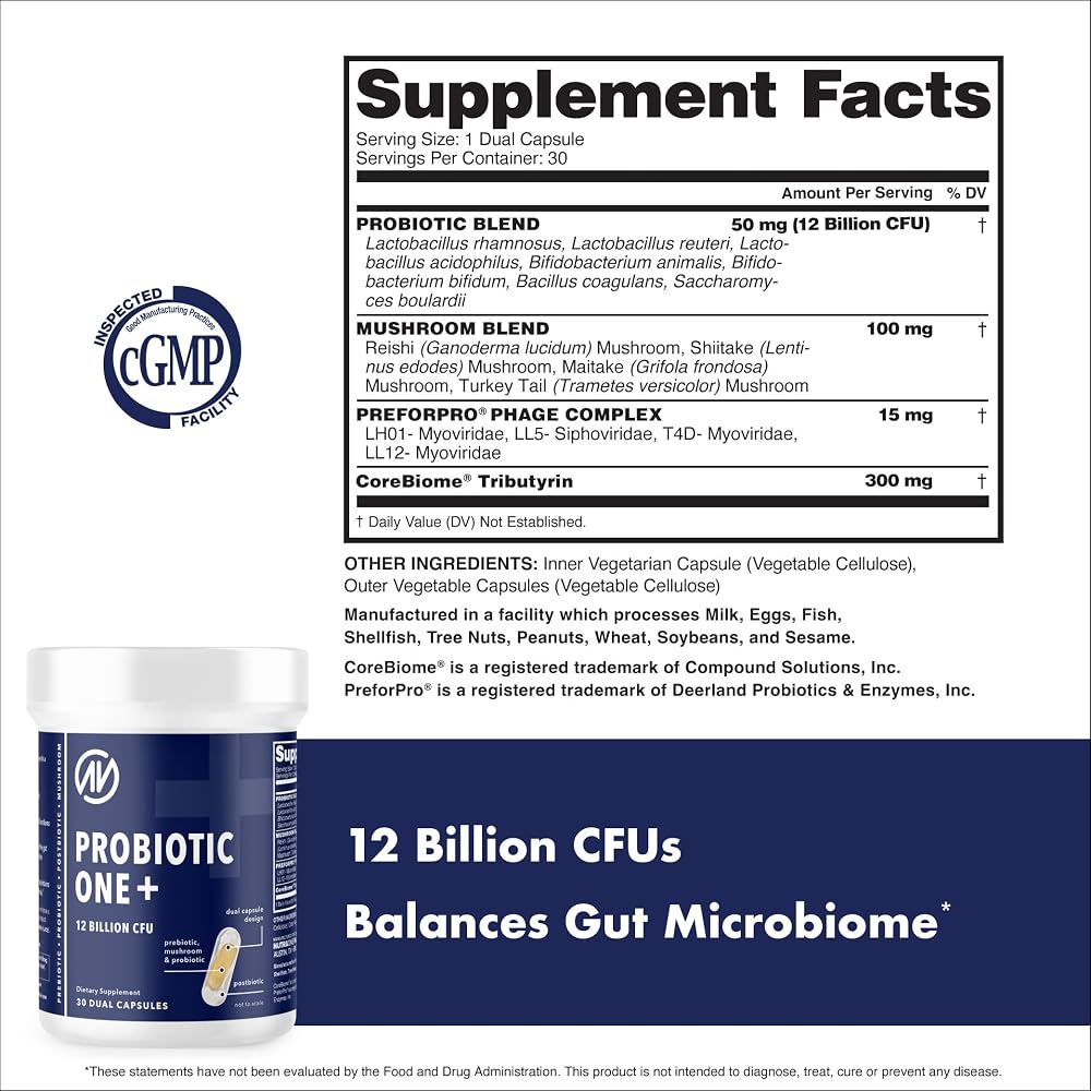 NutraOne ProbioticOne+ 12 Billion CFU Gut Health - 30 Capsules - image 5
